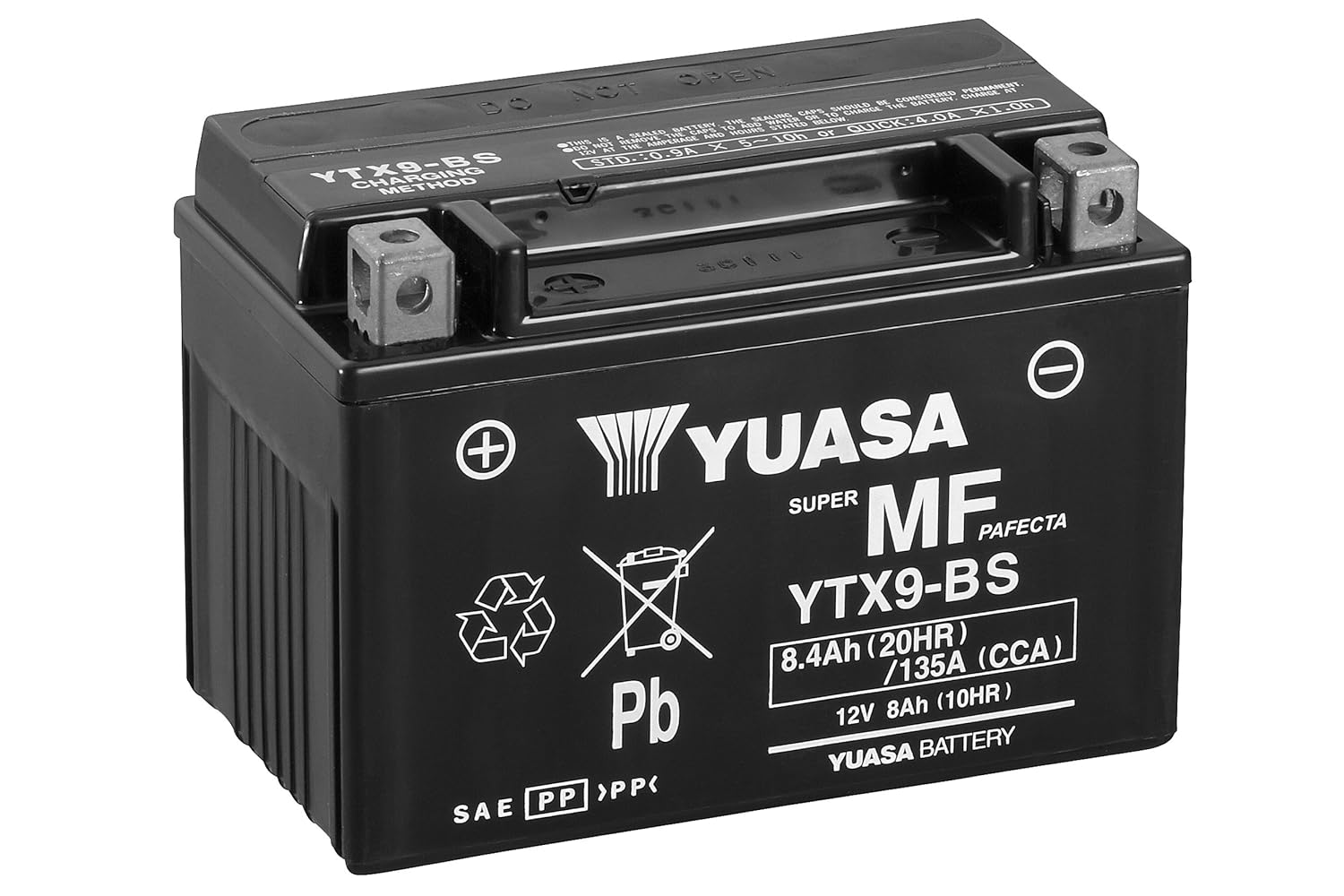 YUASA BATERIA YTX BS AGM abierto con paquete de ácido