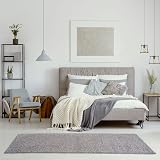 THE RUGS Living Room Shag Rug Grey 80x300 cm 30 mm Thick Easy Clean view 3
