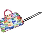 World Traveler Classic Prints 21-inch Carry-on Rolling Duffel Bag