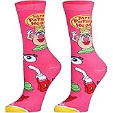 Cool Socks, Women's Funny Graphic Novelty Sock, Mrs. Potato Head Game, Adult