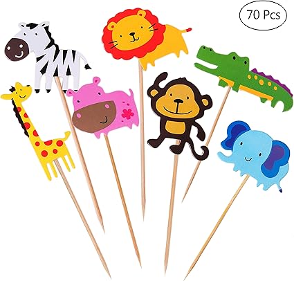 Animaux Gateaux Toppers Mignon Jungle Animaux Gateau Decoration Parfait Pour Les Enfants Anniversaire Bebe Douche Fete De D Anniversaire Mariage 70 Pieces Amazon Fr Jeux Et Jouets