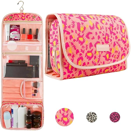 Hanging Travel Toiletry Bag Cosmetic Make up Organizer Kit for Women and Girls TSA Approved best women's travel accessories