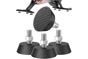 Crostice Exercise Bike Support Foot Pads Compatible with Peloton OG Bike & Bike Plus, Bike Replacement Parts, Upgraded Steel 3/8" Screws, Non-Slip Dot Texture, Noise Reduction