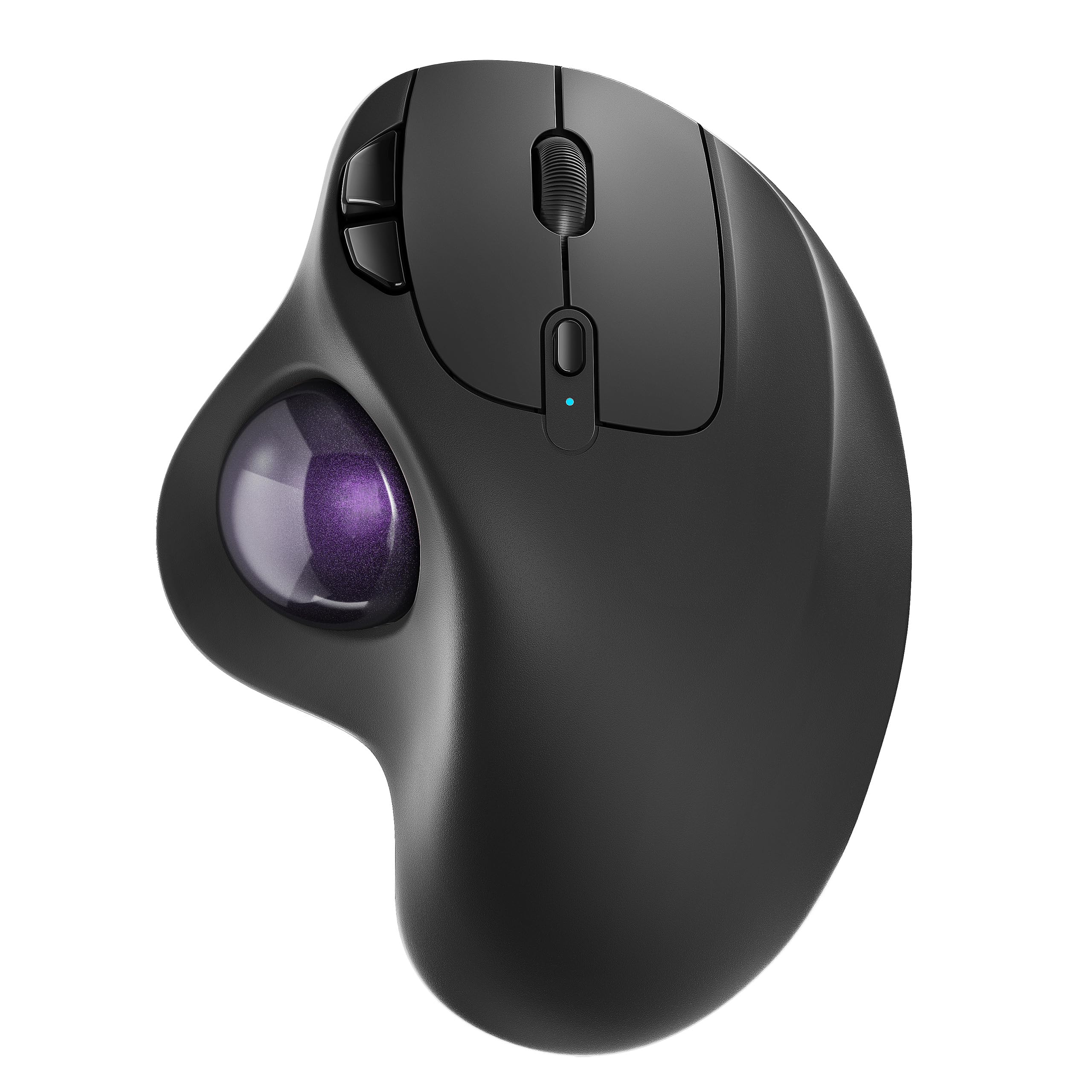 Photo 1 of Nulea M501 Wireless Trackball Mouse, Rechargeable Ergonomic, Easy Thumb Control, Precise & Smooth Tracking, 3 Device Connection (Bluetooth or USB Receiver), Compatible for PC, Laptop, Mac, Windows.