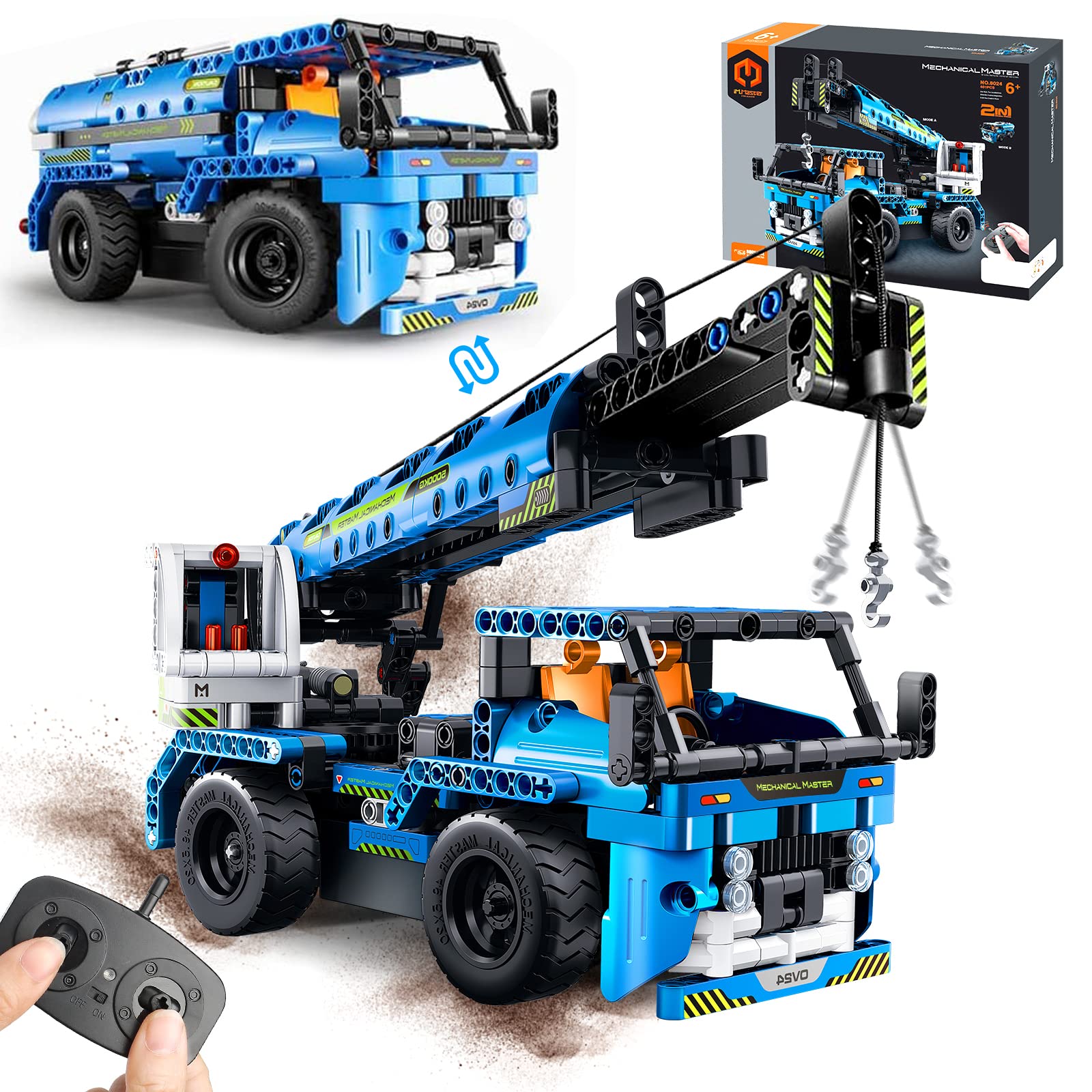 Wise Block RC-Notfallfahrzeug – 321-teiliges STEM-Bauset Für Kinder Ab 8 Jahren, Ferngesteuert, 2,4 GHz, Mit Motor, Rot