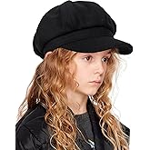 Kids Girls Wool Beret Newsboy Cap - Classic Cabbie Hat French Beret Pageboy Hat for Toddler Boys 2-7 Y