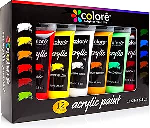 Amazon.com: Colore Acrylic Paint Studio Set – Professional Grade ...