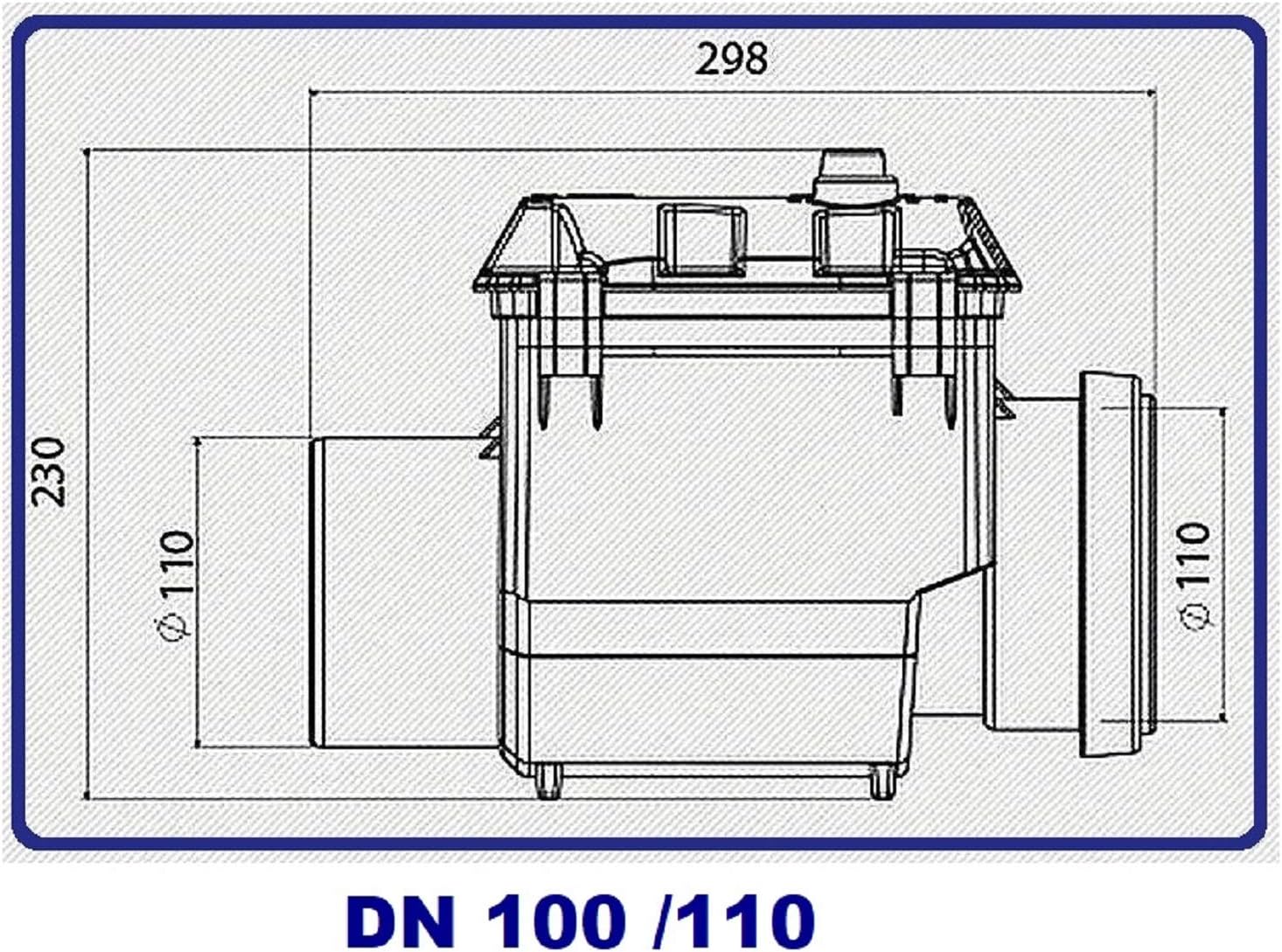 UZMAN Backflow Seal DN110 with Spirit Level and Lockable Stainless Steel Backflow Flap, Backflow Protection, Backstop Valve - Image 4