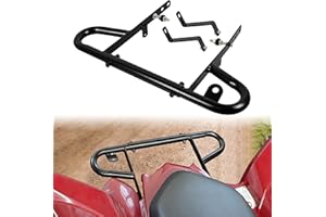 SAUTVS Rear Wide Grab Bar Bumper Assembly Kit for Yamaha Raptor 700 2006-2024, Black Aluminum Rear Bumper Compatible with Yam