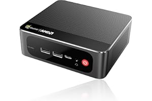 Beelink Mini PC SER5 MAX, Ryzen 7 6800U(Up to 4.7GHz), 24GB LPDDR5 RAM 500GB PCIe4.0 SSD, Radeon 680M Graphics, WiFi 6/ BT5.4/ DP+USB-C+HDMI 4K Triple Display/ 2.5G LAN Home/Office Desktop Computer
