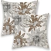 BETGINY Grey Brown Pillow Covers 16x16, Gray Vintage Sunflower Outdoor Decorative Throw Pillows for Couch, Retro Floral Decor Cushion Cover 2 Pcs Soft Farmhouse Square Pillowcase for Bed Safa