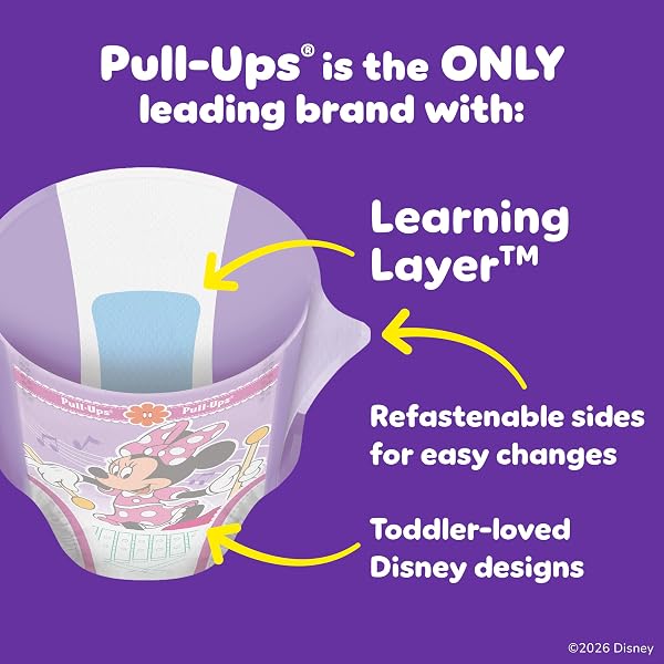 PULL-UPS GIRLS’ POTTY TRAINING PANTS, SIZE 2T-3T TRAINING UNDERWEAR (16-34 LBS), 23 COUNT