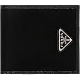 Prada Black Tessuto Nylon Saffiano Bifold Wallet Triangle Logo New | Eight card slots Two hidden card slots One bill compartment Compact slim profile Includes box and authenticity cards