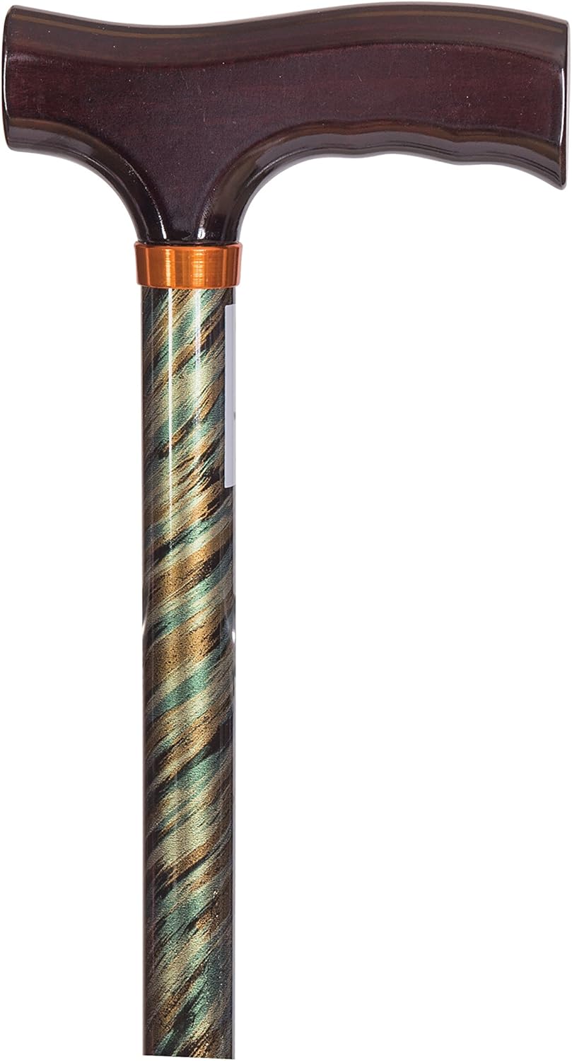 DMI Lightweight Aluminum Adjustable Walking Cane with Derby-Top Handle for Men and Women, Blue Ice: Health & Personal Care