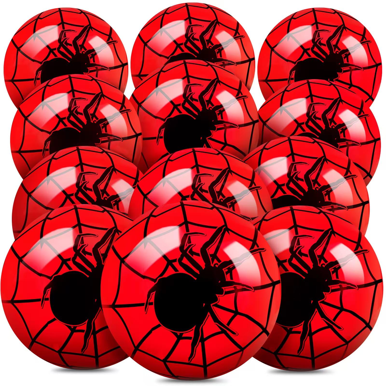 Photo 1 of HyqehrtYazc 12 Pcs Spider Beach Balls Red 9 Inch Inflatable Beach Balls Spider Print Kids Pool Toy Birthday Party Favors for Child Swimming Pool Beach Outdoor Games Decorations