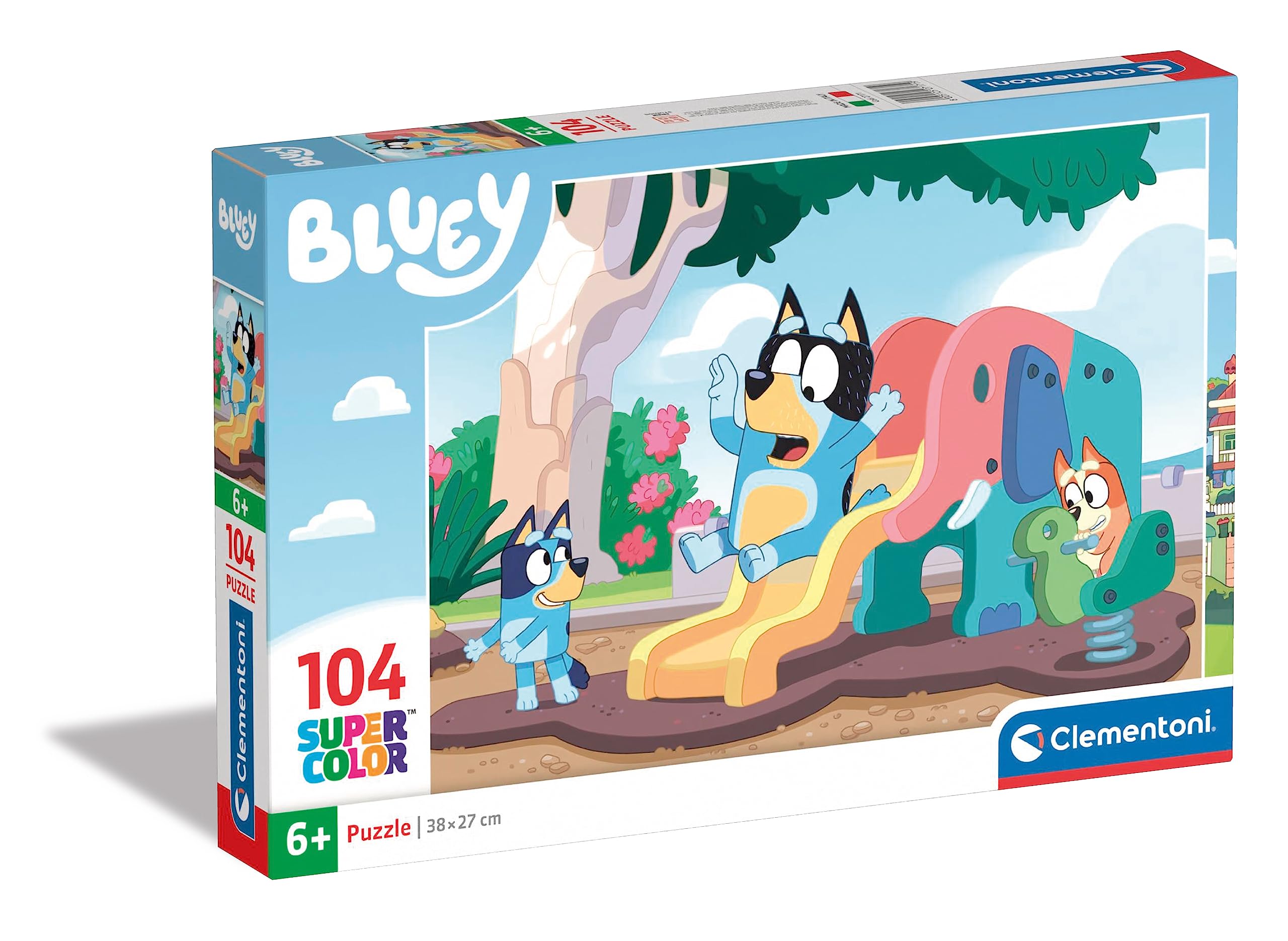 Clementoni - 27171 - Supercolor Puzzle Bluey - 104 Pieces - Jigsaw Puzzle For Kids Age 6 - Made In Italy