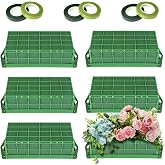 6 Pack Floral Foam Cage, Wet &amp; Dry Green Floral Cage, Foam Cage Blocks | Green Foam for Fresh, Dry &amp; Artificial Flower Arrangements, Wedding, Birthday, Party, Interior and Garden Decoration