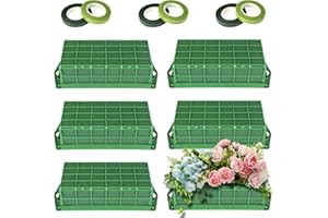 KOMOKERU Floral Foam Cage, 6 Pack Foam Cage Blocks for Fresh Flower, Green Dry Flower Cage Holders for Artificial Flower Arrangement, Wedding Holiday, Interior and Garden Decorations