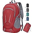 MIYCOO Backpack - Ultra Lightweight Packable Backpack for Travel Camping, 45L Hiking Back Pack Waterproof Foldable Daypack for Men Women Red