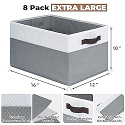 Criusia 8 Pack Closet Organizers and Storage Bins