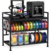 Fitpoint 3D Printer Stand with Filament Storage Vibration Elimination Black | Heavy Duty 3D Printer Table, Sturdy &amp; Anti-Vibration, 60-Spool Filament Storage Rack, for Home Office, Makerspaces, Studios