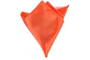 Boolavard Satin 1pcs, 6pcs or 12pcs Pack Solid Plain Wedding Mens Pocket Square Office Suit Handkerchief Hanky