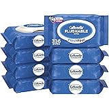 Cottonelle FreshFeel Flushable Wet Wipes for Adults and Kids, 8 Flip-Top Packs, 42 Wipes per Pack (336 Wipes Total)