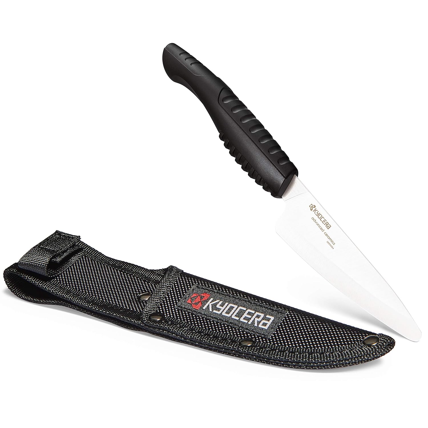 Kyocera CKT105WHBK Outdoor Ceramic Camping Kitchen Knife Sheath Set 4