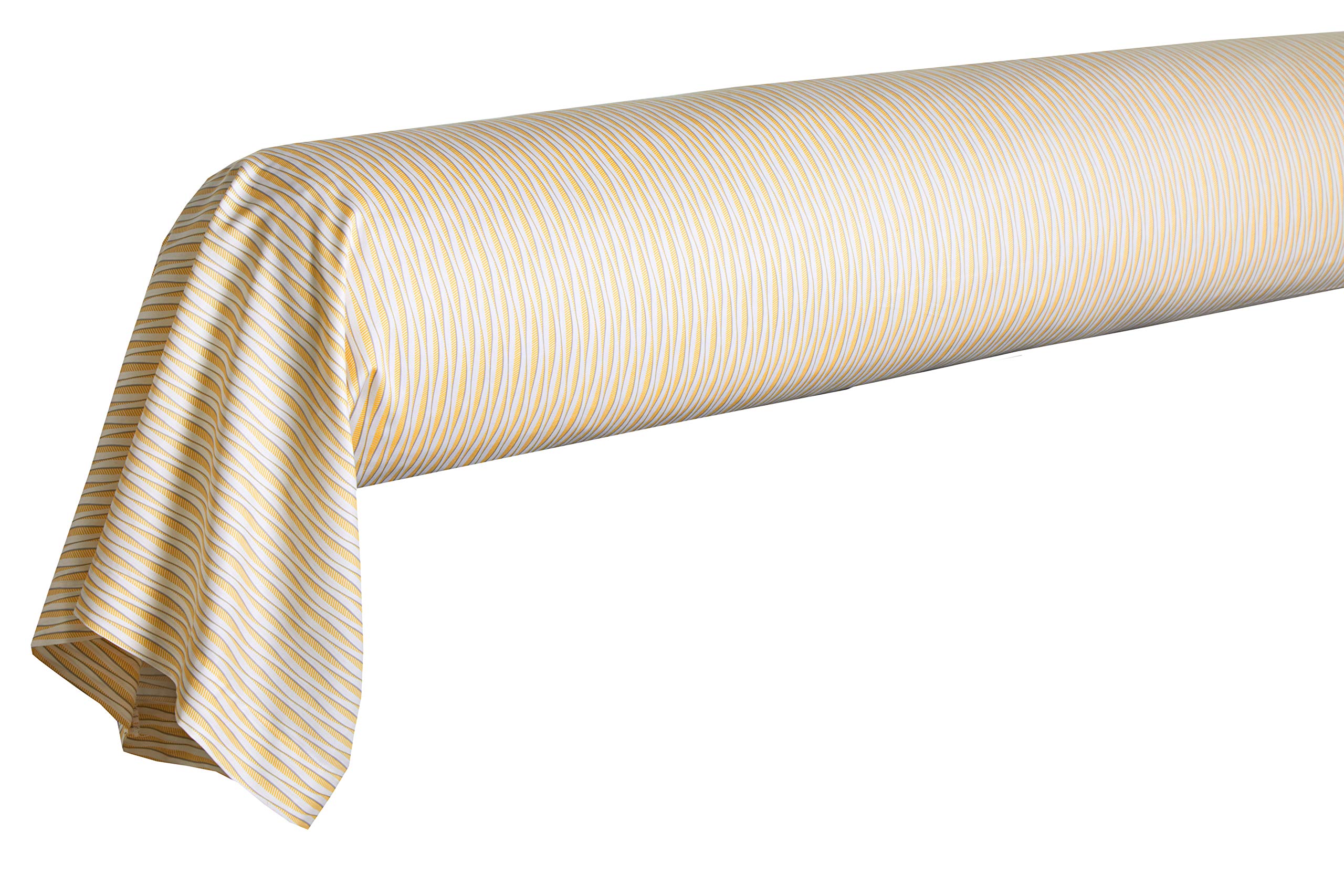 Blanc des Vosges Hirsch Volant Soleil Bolster Cover 90 x 190 cm - Satin Printed 120 Threads/cm²