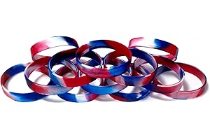 1 Dozen Multi-Pack Blank Wristbands Bracelets Silicone Rubber - Select from a Variety of Colors