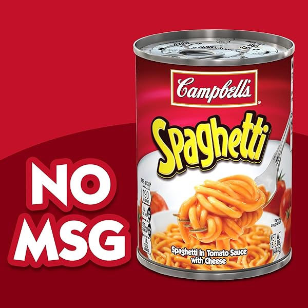 CAMPBELL’S CANNED SPAGHETTI, SNACKS FOR KIDS AND ADULTS,15.8 OZ CAN