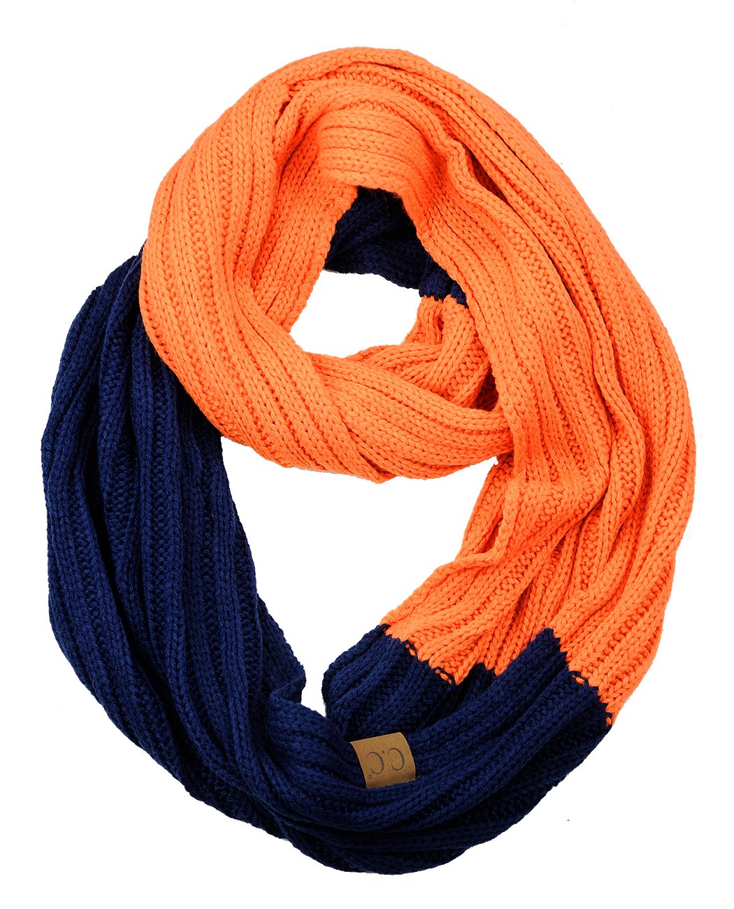 C.C Unisex College High School Sport Team Color Two Tone Winter Knit Scarf C.C Unisex College High School Sport Team Color Two Tone Winter Knit Scarf