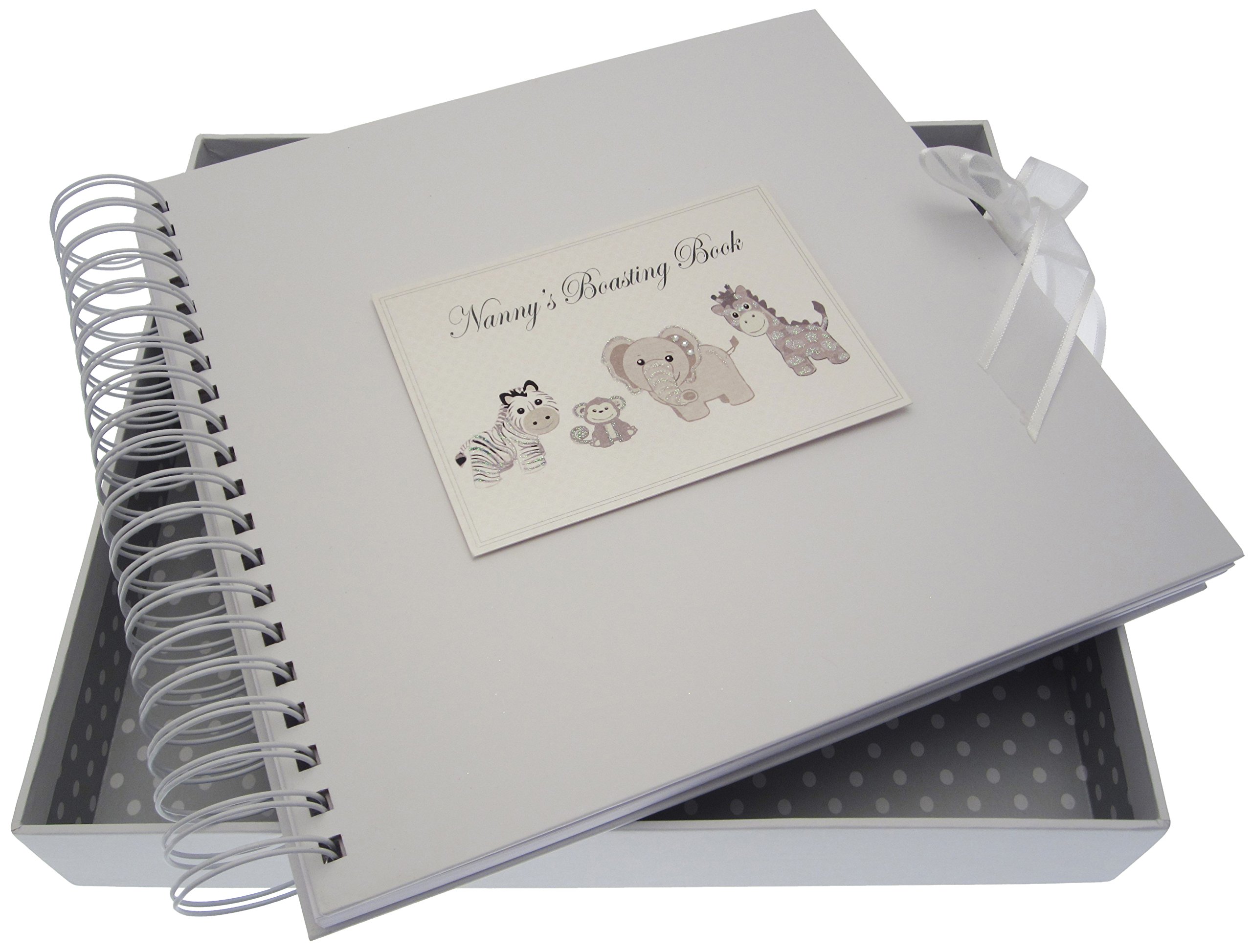 White Cotton Cards Silver Toys Nanny's Boasting Card and Memory Book