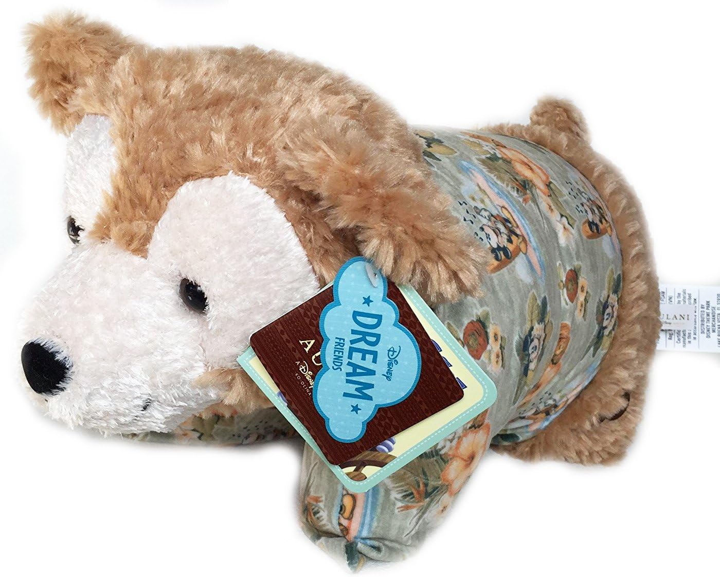 Amazon アウラニ ディズニーリゾート スパ限定 ダッフィー ぬいぐるみ ピロー ラッピング済み お土産袋 付き 並行輸入品 ぬいぐるみ おもちゃ