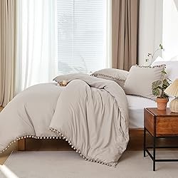 Smoofy Oatmeal Comforter Set King Size 3pcs Boho