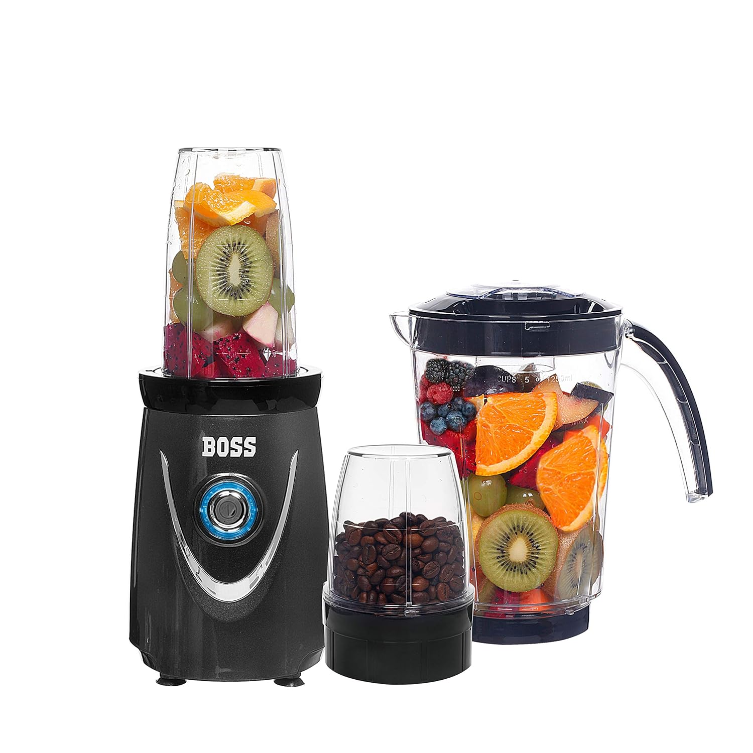 Buy Boss Nutri Plus 550 Watts Blender/Mixer/Smoothie Maker, 3 Jars