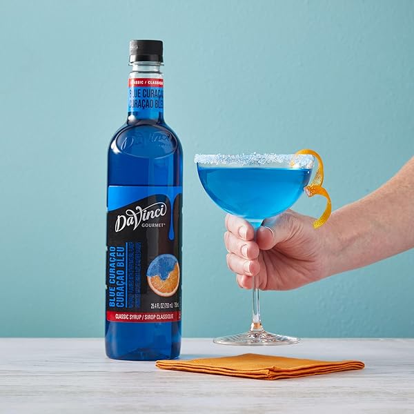 DAVINCI GOURMET CLASSIC BLUE CURACAO SYRUP, 25.4 FLUID OUNCES (PACK OF 1)