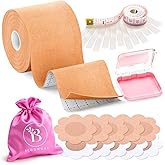 BLOOMORA Premium Boob Tape - Boobytape for Breast Lift with Nipple Covers - 2” / 5 cm Wide Invisible Boobtape - Breast Tape -