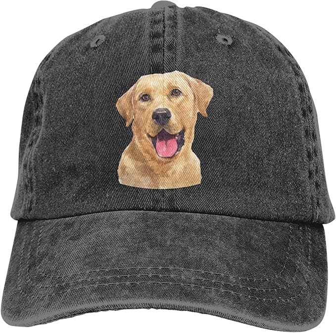 Zolama Happy Yellow Labrador Retriever Hats for Men Women Baseball Cap Funny Adjustable Trucker