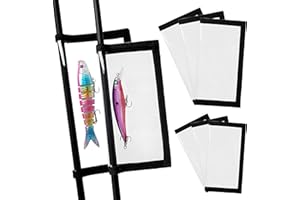 JOGFFDE Fishing Lure Wraps,4 Packs Lure Covers Durable Clear PVC Fishing Hook Covers Keeps Fishing Safe Easily See Lures Fishing Hook Bait Storage Covers Fishing Gear