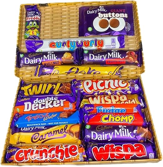 Cadbury Chocolate Gift Selection 17 Bars Of The Creamiest And Milkiest Tasting Chocolate In A Wicker Style Gift Box Amazon Co Uk Grocery