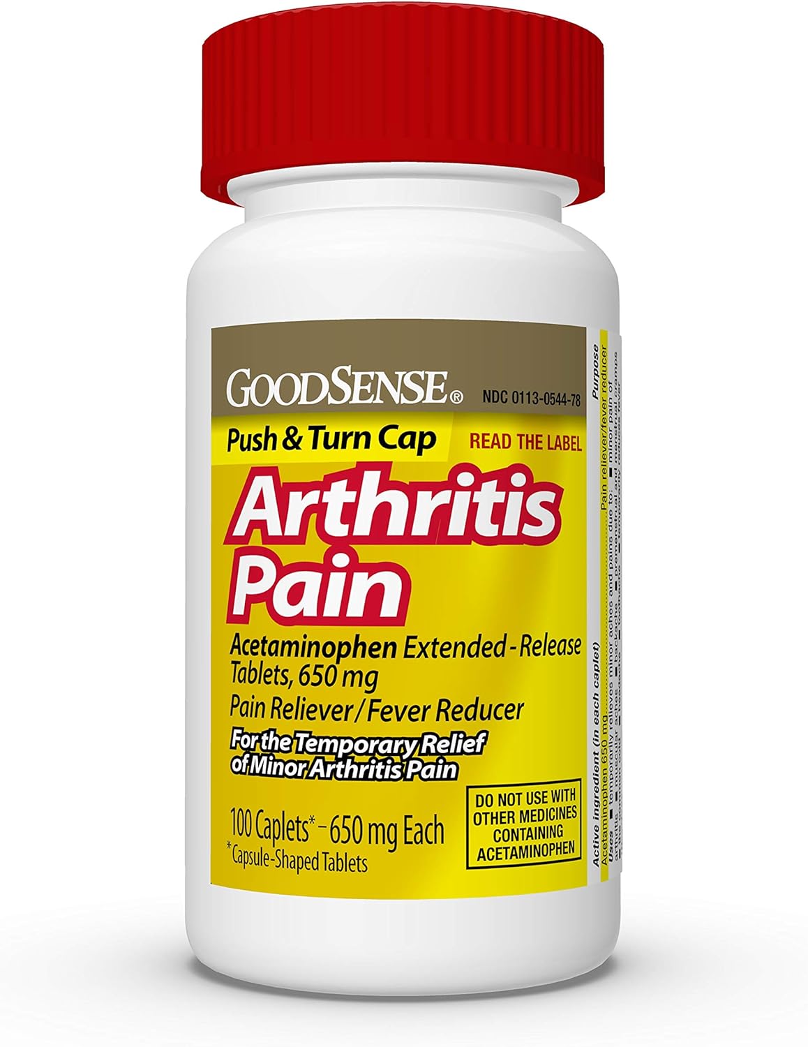 GoodSense Acetaminophen Extended-Release Tablets 650 mg (Arthritis Pain), 100 Count. May Provide Temporary Pain Relief from: Minor Pain of Arthritis, The Common Cold, Headache, and Toothache: Health & Personal Care