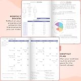 Clever Fox Fitness & Food Journal – Undated A5 Hardcover Light Pink view 4