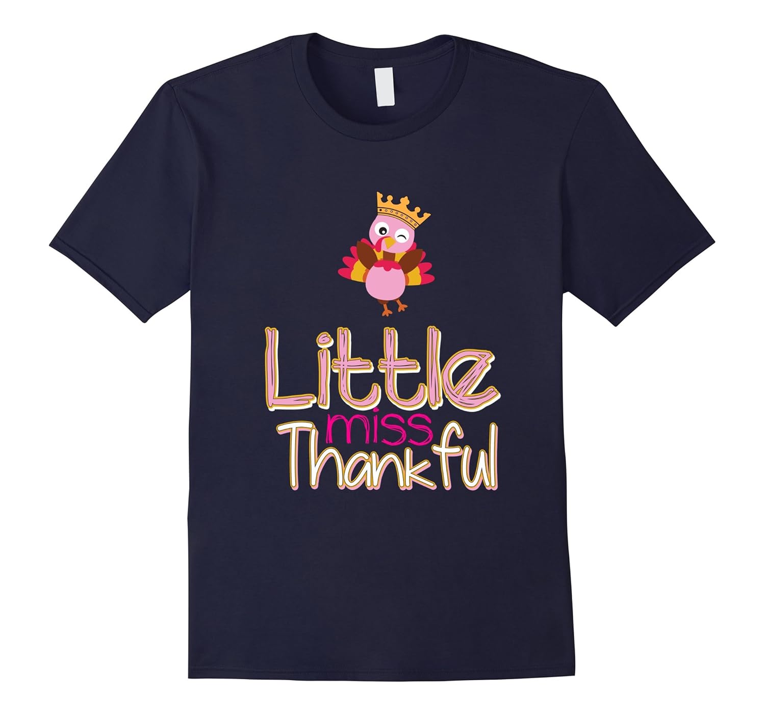 Little Miss Thankful shirt Thanksgiving Turkey-ANZ