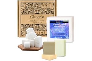 ZENSEME 5.5 LBS Glycerin Soap Base - Moisturizing Melt & Pour for Clear Soap Making - SLS/SLES Free - Natural Organic Vegan for Crafting - Easy & Gentle to Cut & Work With for DIY Crafting for Soapmaker