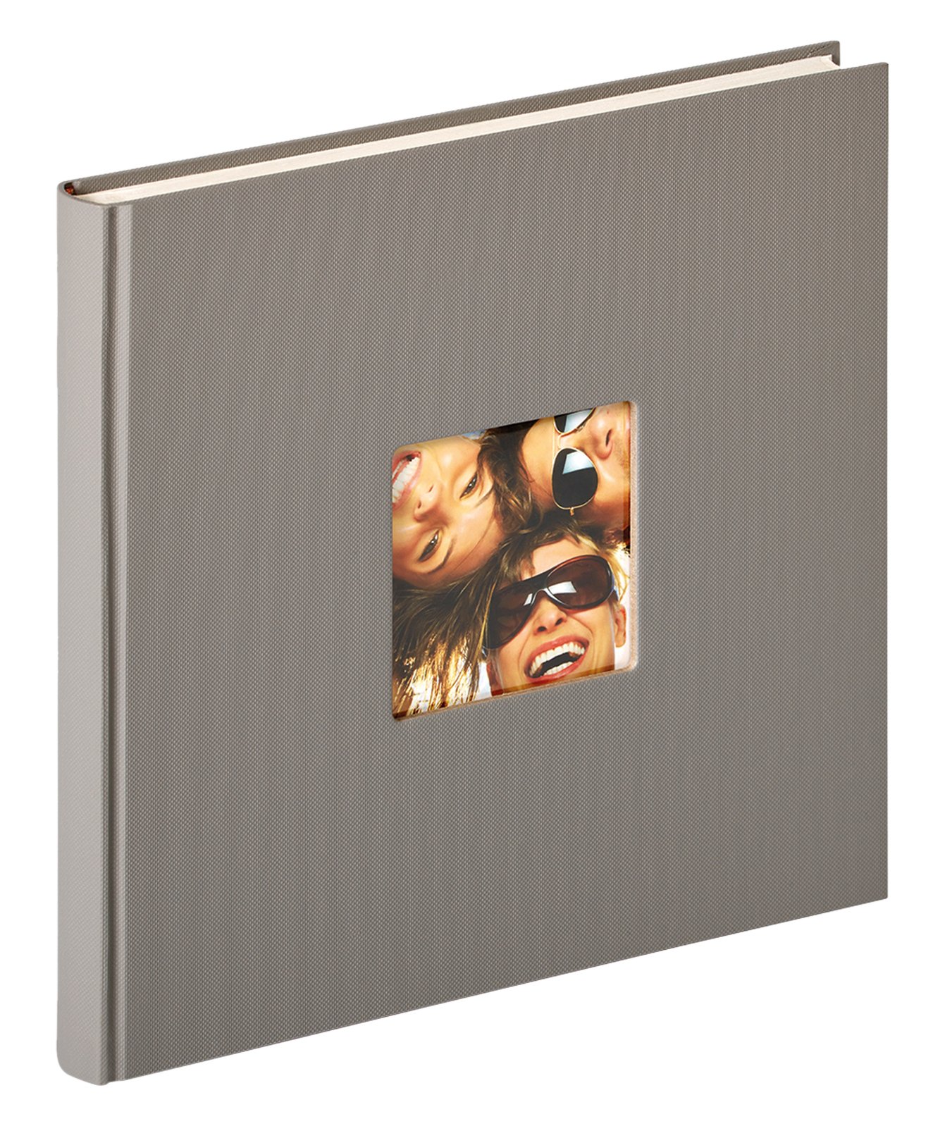 walther Design Photo Album Grey 26 x 25 cm with Cover Punching, Fun FA-205-X
