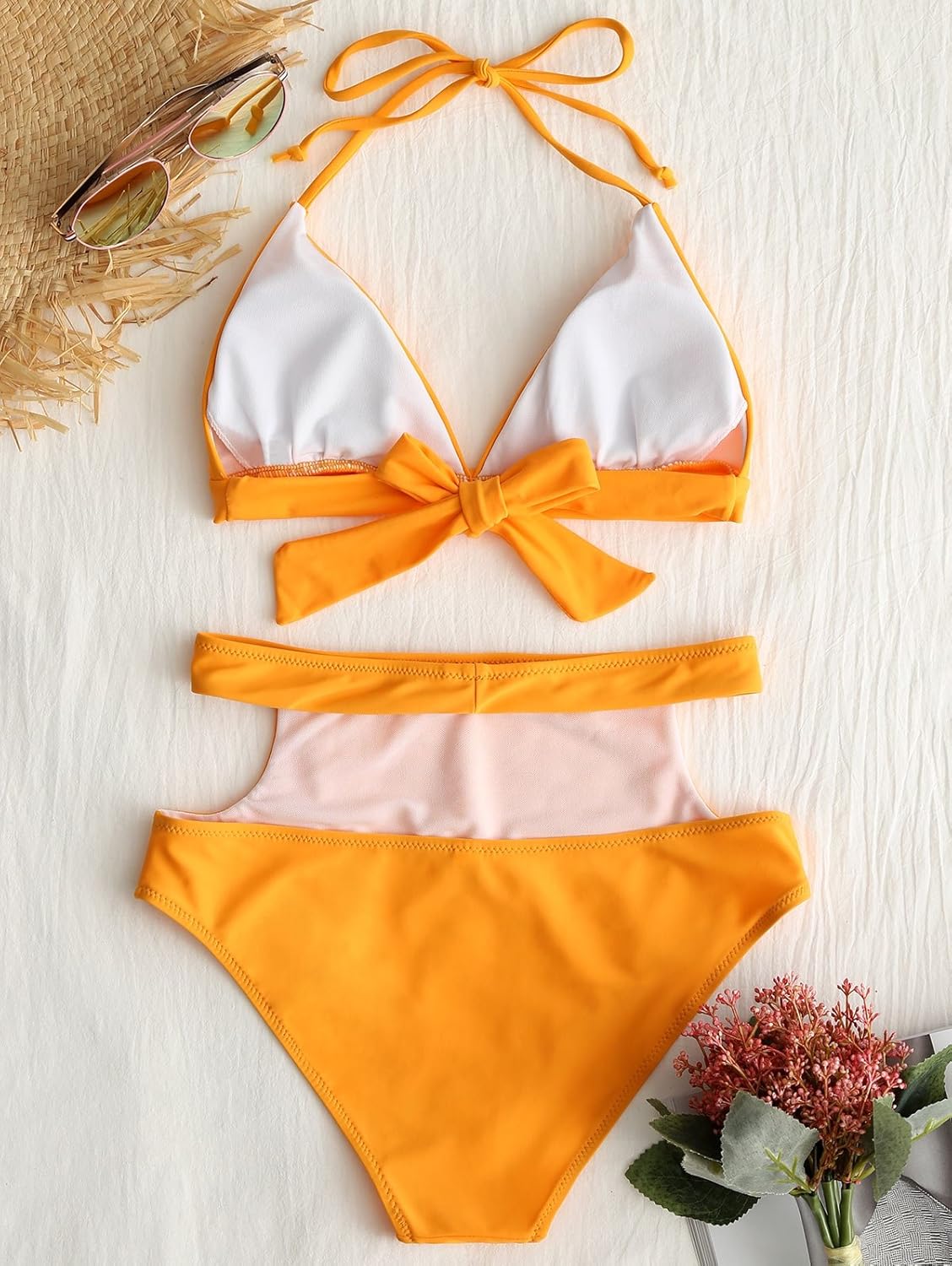 hannea cut out halter neck bikini set