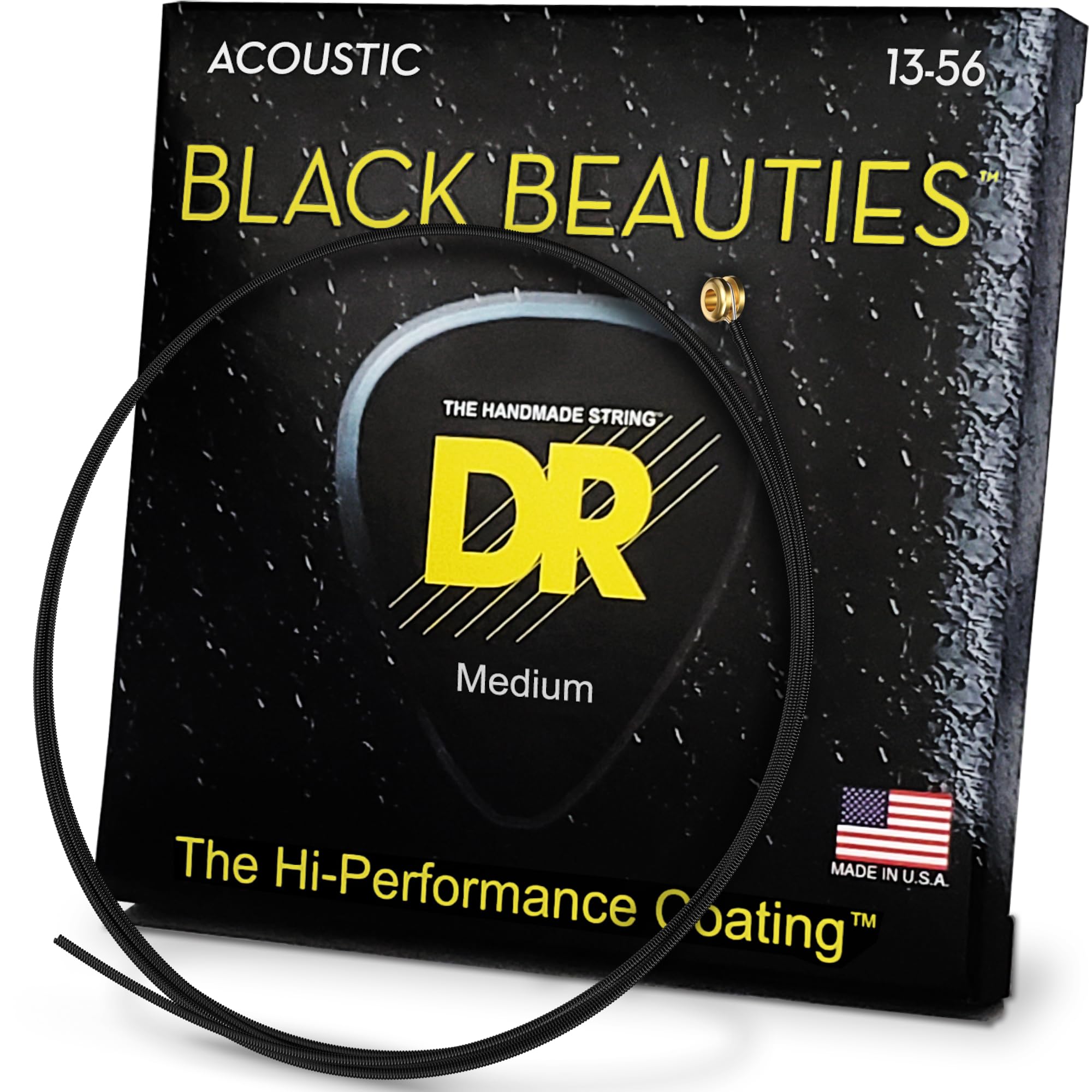 DR Strings Black Beauties Acoustic Heavy