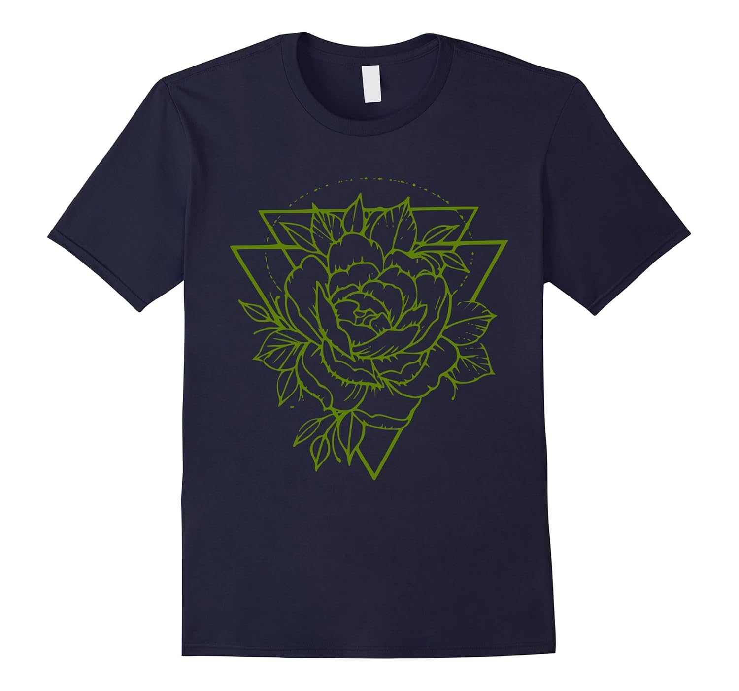 Rose / Leaves / Triangle / Geometric T-Shirt-FL