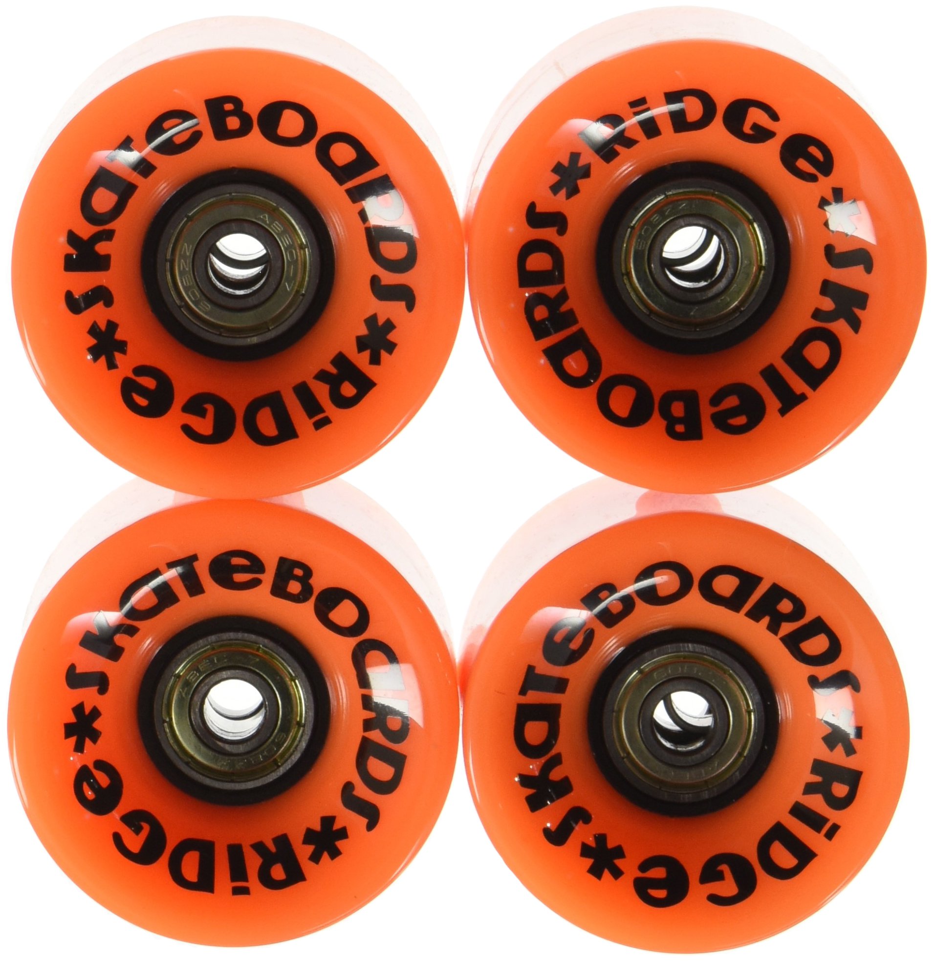 Ridge Skateboards Unisex's Parts: 59mm Cruiser Skateboard Wheels, Orange, 59 mm, R-LOGO-CW